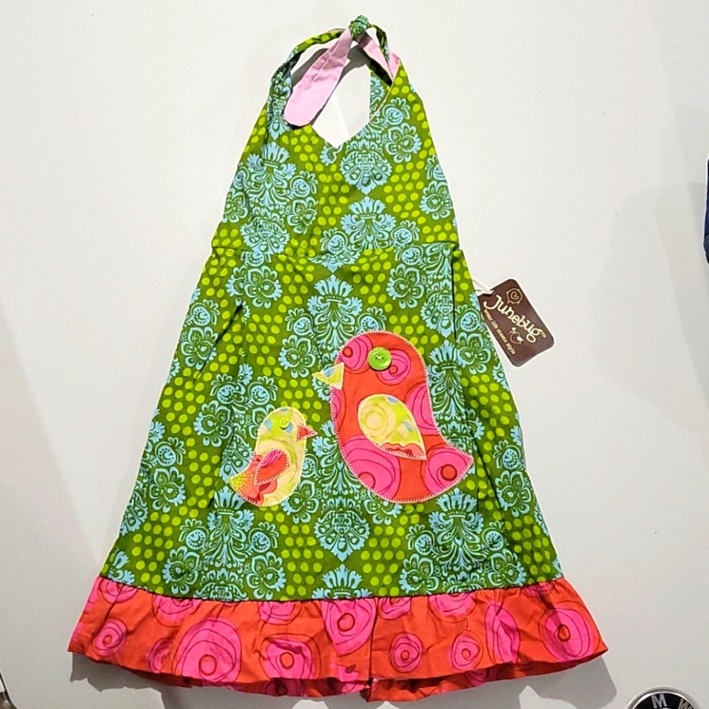 Junebug NWT's Pink Green Halter Dtess Sz 8